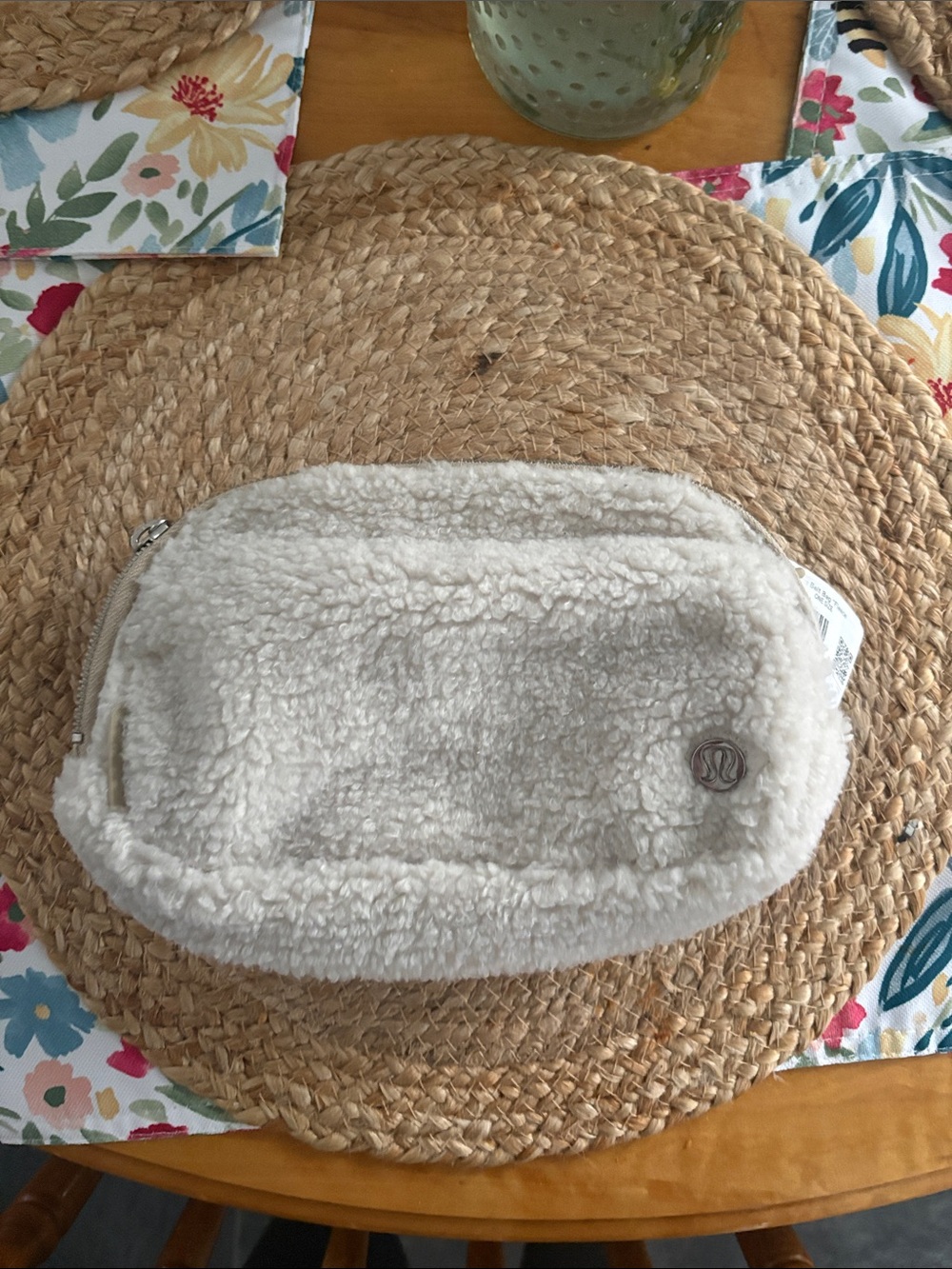 lululemon athletica Cream Sherpa Zip Pouch